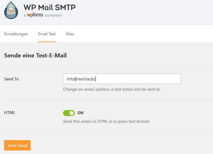 Konfigurieren von WordPress zum Senden von SMTP-Mail